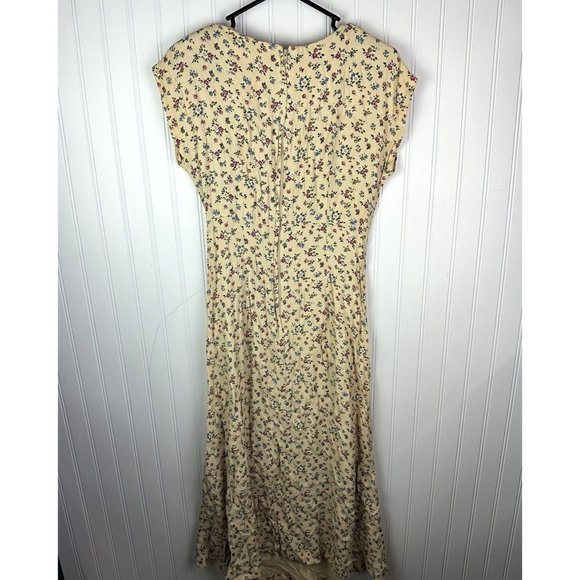 Floral Print Vintage Dress Midi Length - Picture 2 of 7